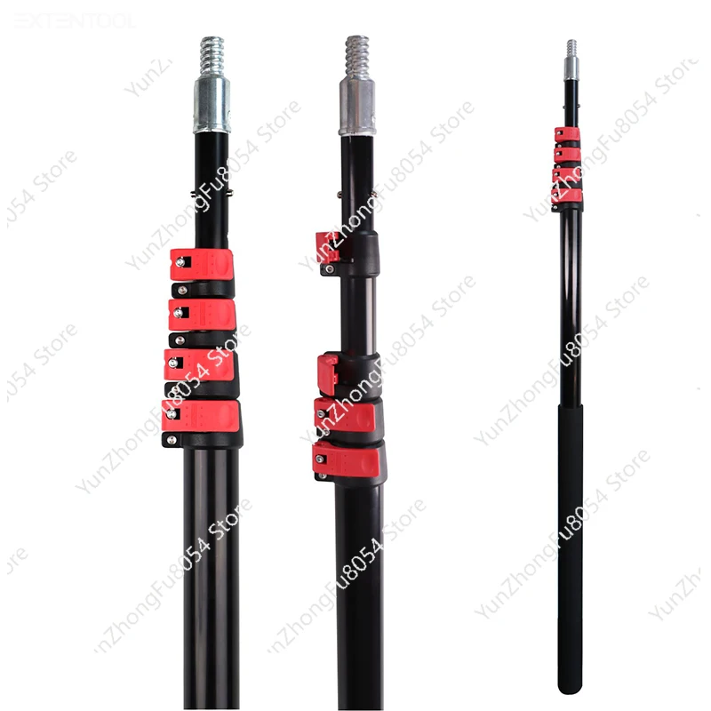 

For Expansion Tool 2 in 1 5 Section 6m Aluminum Extension Rod Multifunctional Telescopic Rod for Garden Cleaning