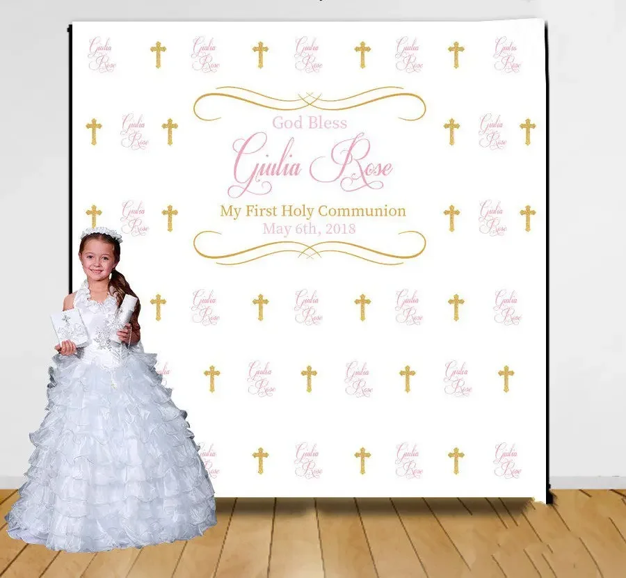 custom baby first birthday communion repeat photo backdrop  High quality Computer print party photography studio background