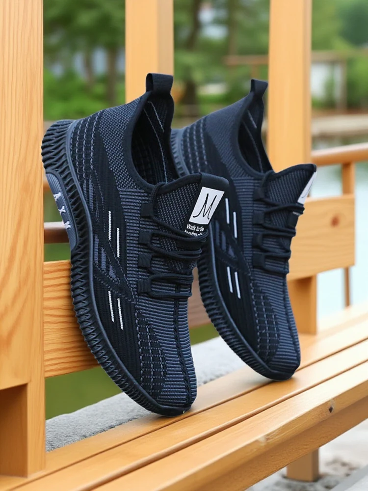 Beijing Men's Cloth oes Anti-Slip Breathable Me Soft Bot Casual Sports Work oes round Toe Flat Heel Lightweight