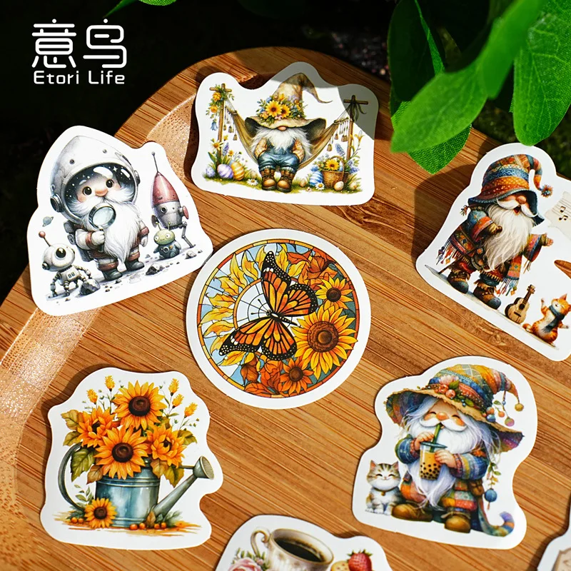 45pcs/box Christmas Label Stickers Decorative Stationery Stickers Scrapbooking DIY Diary Album Stick Label School Supplies