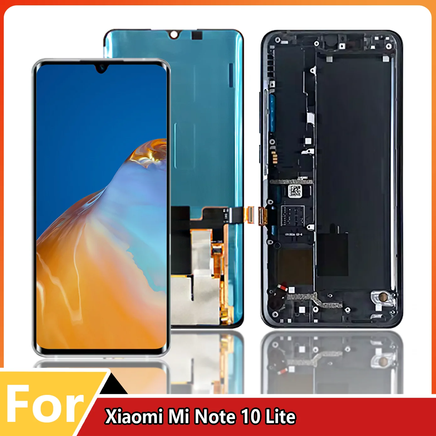 For Xiaomi Mi Note 10 Lite LCD OLED Display M2002F4LG M1910F4G Display Touch Screen Digitizer Assembly