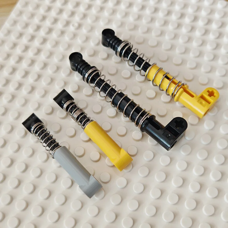 10PCS High-tech Shock Absorber Hard/soft Spring for Motor Vehicle MOC Building Block Part Compatible with Lego 92592 18404 76138