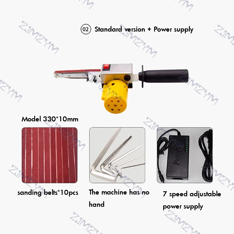 Multifunctional 96W Min Portable Belt Wrenches Grinder Strap Sander Grinding Polishing Machine Tool