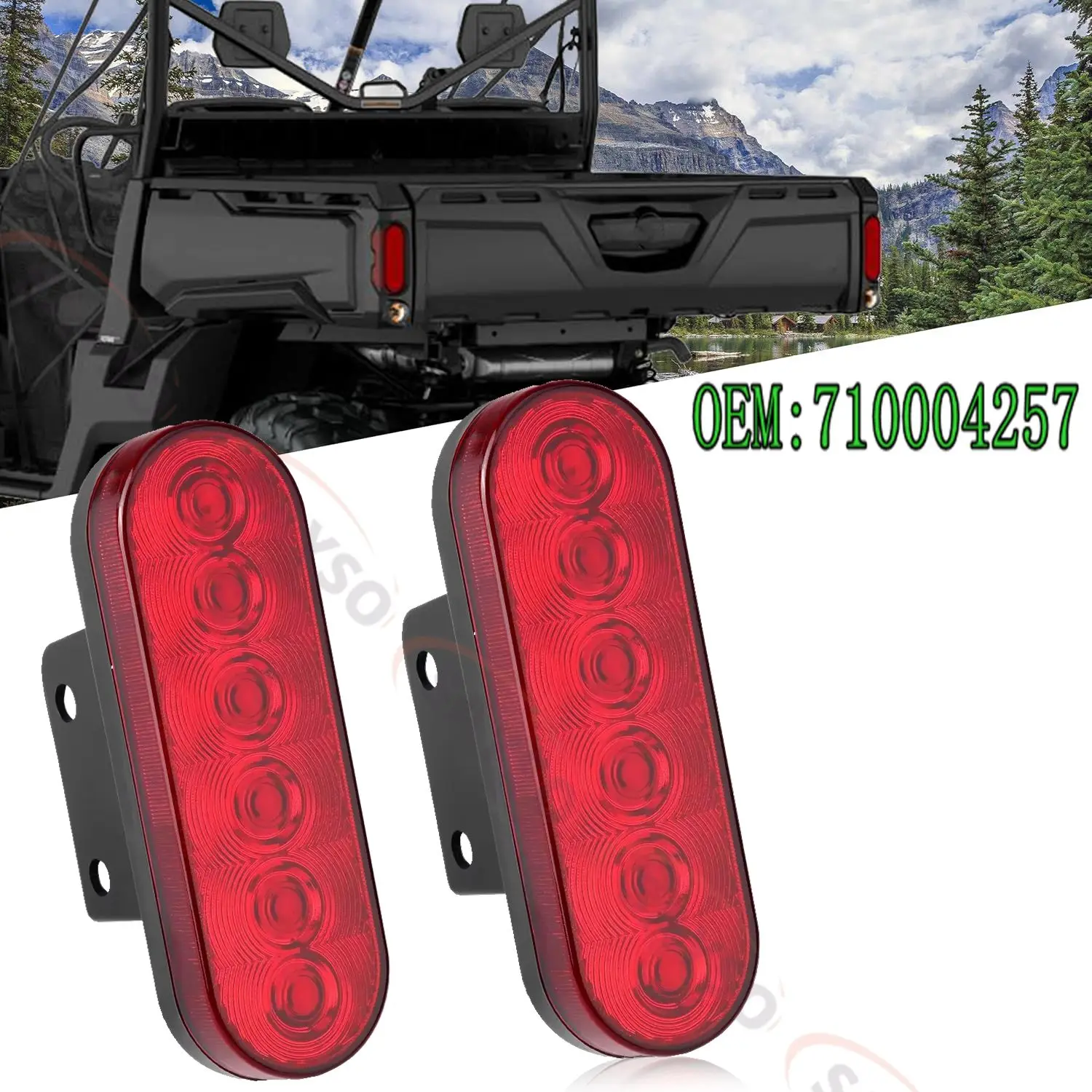 

1/2Pc Utv Red Led Tail Light for Can Am Defender, Red Taillight Assembly for Can-Am Defender/Max Hd5 Hd7 Hd8 Hd9 Hd10 2016-2025