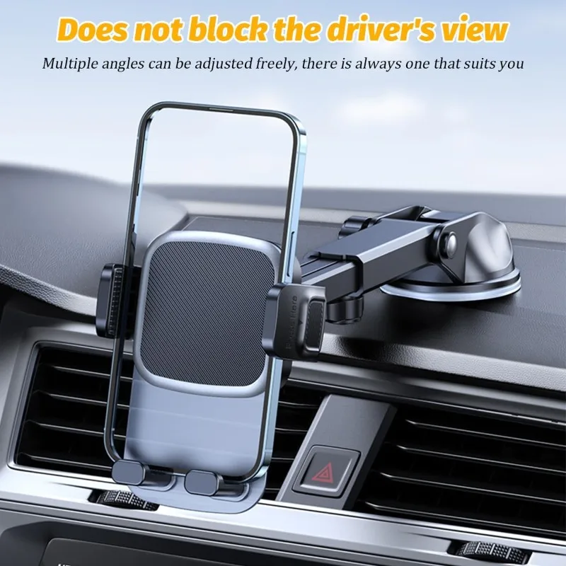 Car Cell Phone Holder Cellphone Mount for Dashboard Windshield Auto Dash Mobile IPhone Support Fit 4.7-7 Smartphone Auto Supply view 4