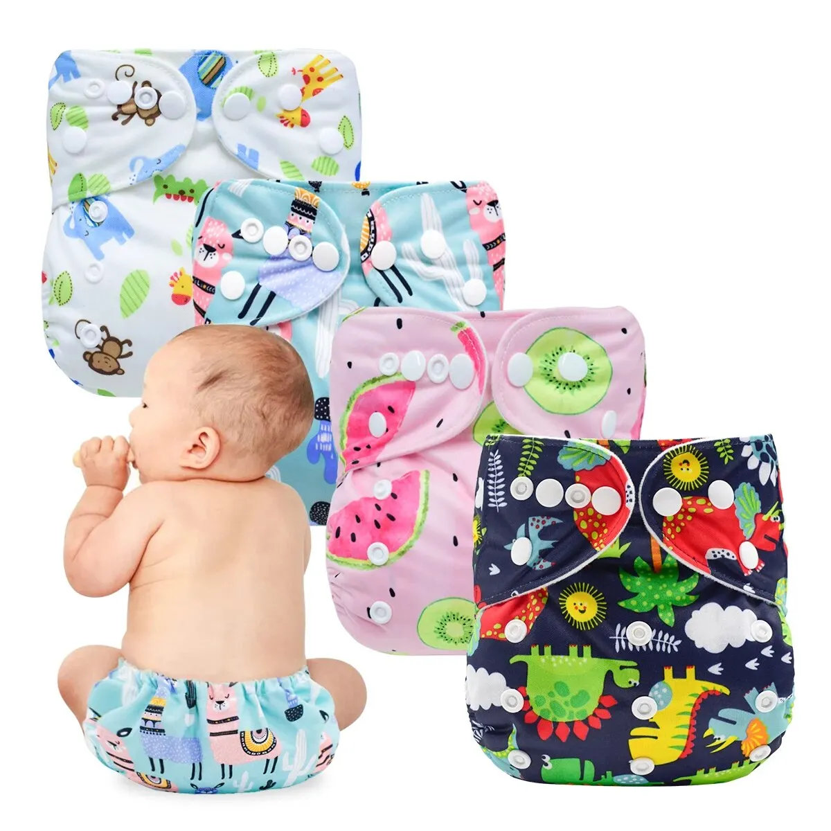 1pc mums best baby wasch bar wieder verwendbare Stoff tasche Windel windel verstellbare Passform Baby 3-15kg ohne Einsatz