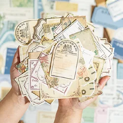 Mr. Paper 4Style 200Pcs/bag Memory Chapter Light Vintage Material Bag Handbook DIY Scrapbook Picture Book Calendar