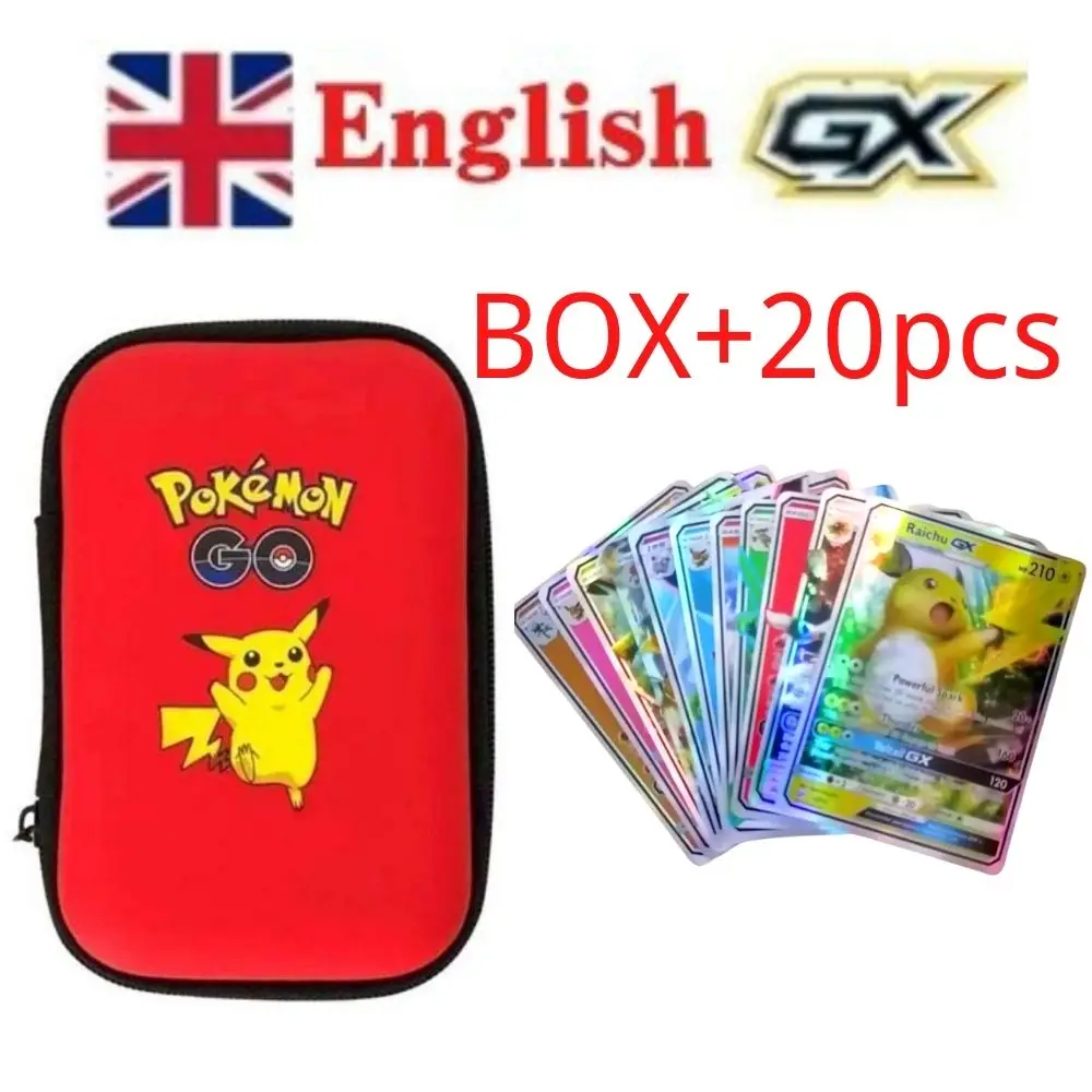 1BOX20pcs Pokemon Cards GX Tag Team  Mega  Game Battle Carte Trading Collection English Cards Toys Kids Gifts