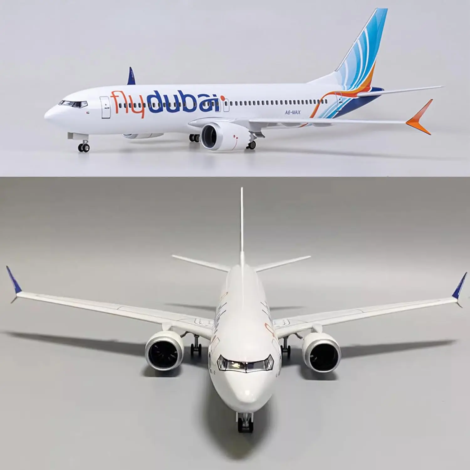 

Airplane Kids Toys 47cm Dubai Airways Middle East 737 B737 Plastic Model With Wheel Landing Gear Collectible Aviation Enthusiast