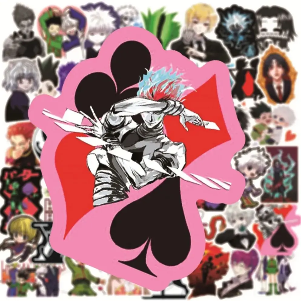 50Pcs Hunter x Hunter Gadget Decals - Waterproof  Vinyl Stickers to Customize Phones Laptops, and Tablets - Anime Fan Tech