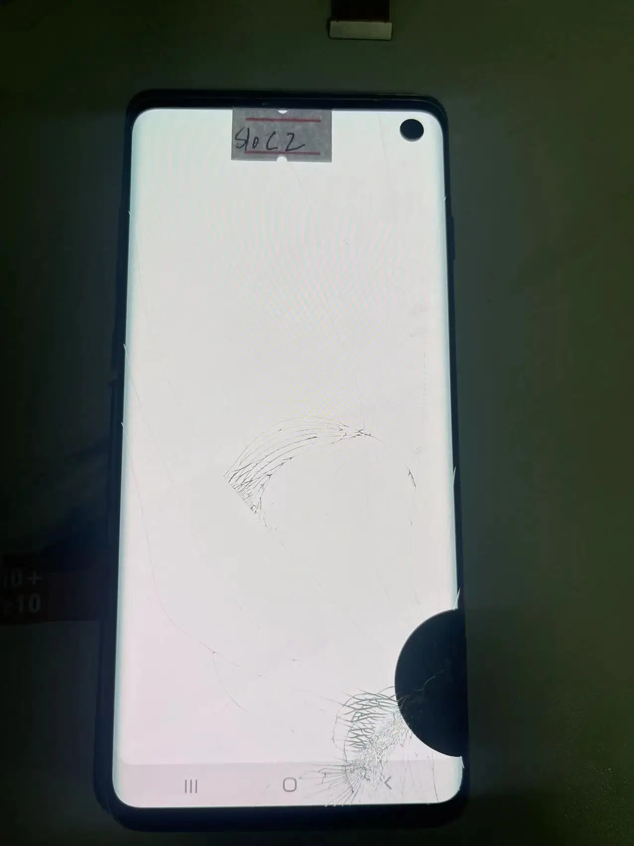 for Samsung  S10   AMOLED LCD screen，with good touch function and a few small defects，Broken Glass Touch OK Dotted line