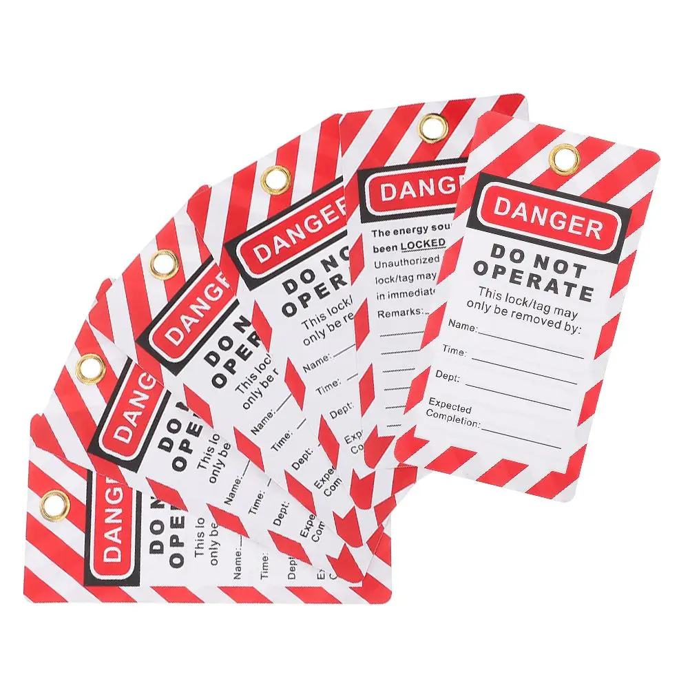 6 Pcs Tagout Tags Warning Signs Do Not Operate Equipment Danger Pvc Outdoor