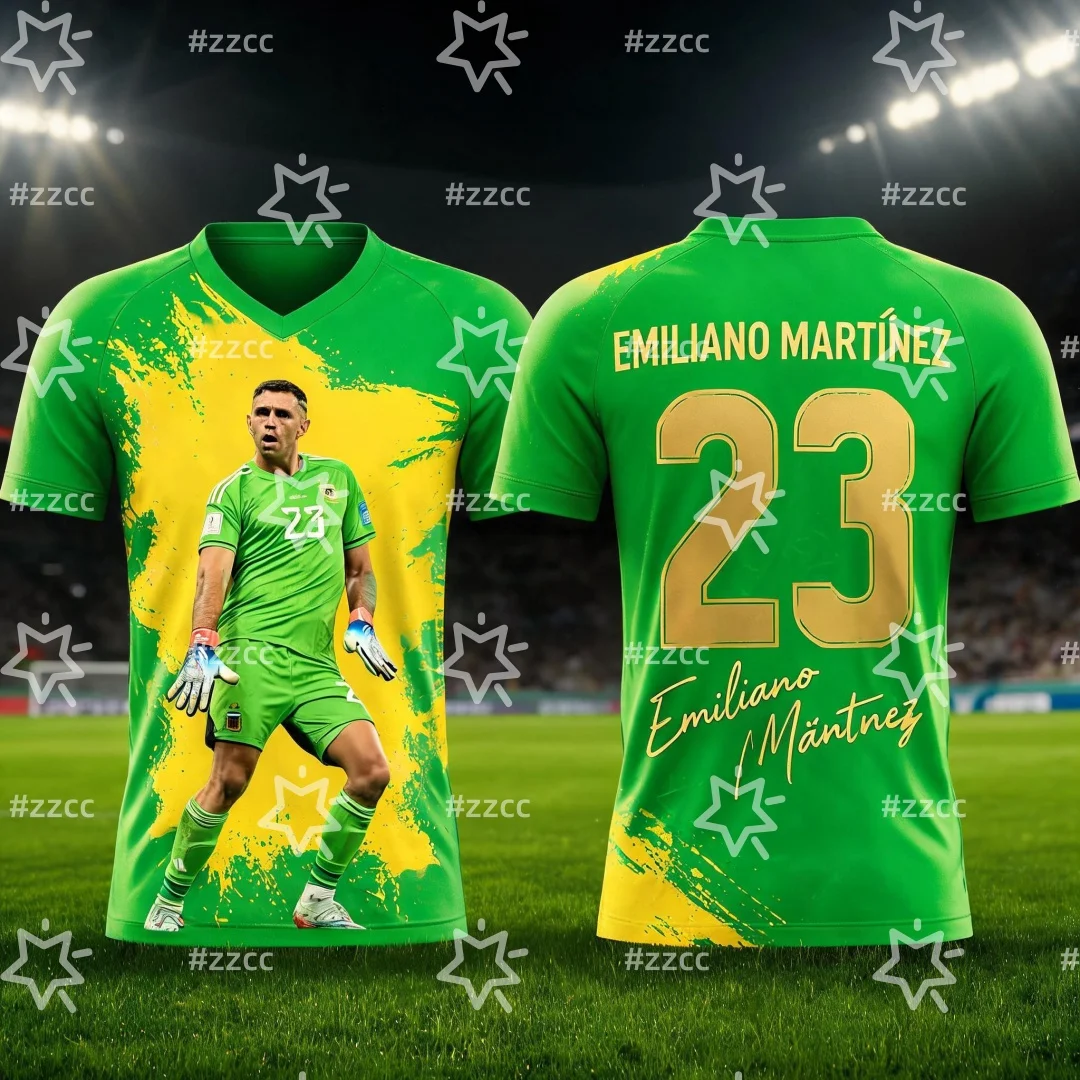 2026 Argentinien Fußballtrikot Emiliano Martínez Torwarttrikot Sommer Sport Herren T-Shirt Kinderbekleidung Tee Y2k Damen ﻿ – Detail 4