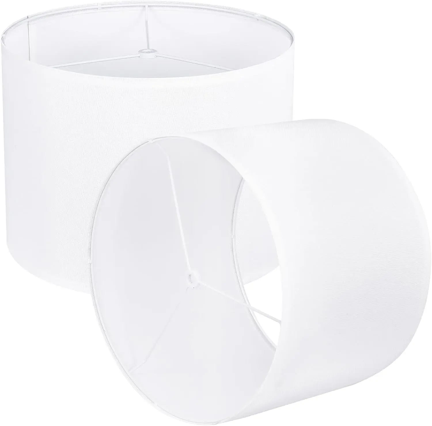 

Белые абажуры, комплект из 2 штук, высокие абажуры-бочонки, 13 дюймов (верх) x 13 дюймов (низ) x 10 дюймов (высота), абажуры для настольных и напольных ламп.