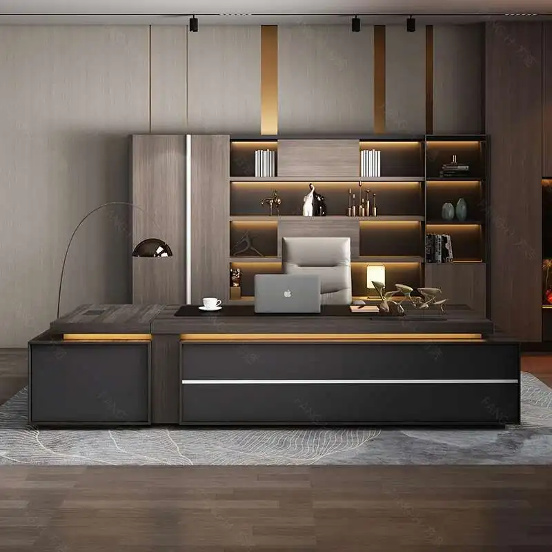 

Designer Chinese Boss Table Simple Modern Chinese Reception Drawers Desks Cabinet Conference Unusual Bureau Meuble Furniture
