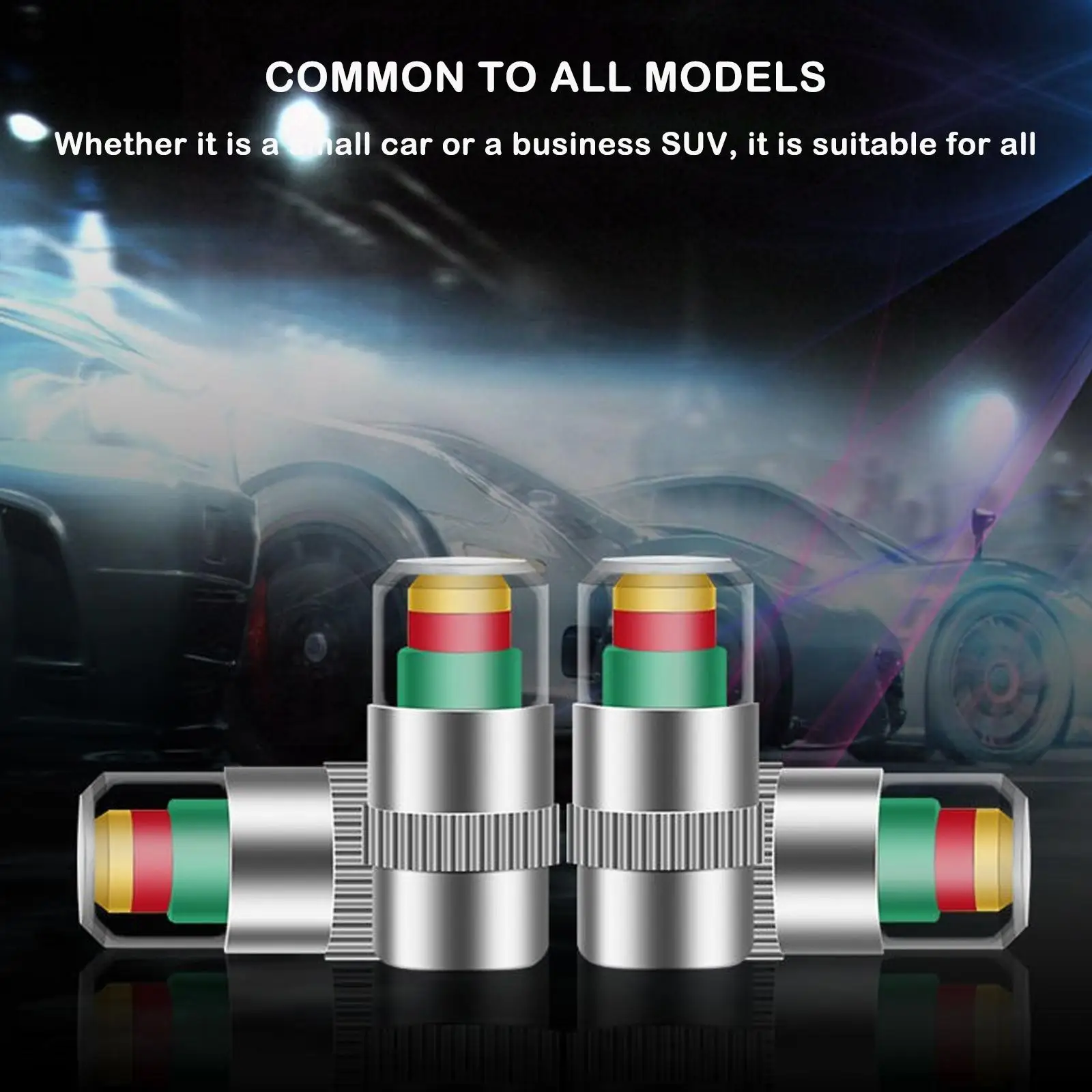 4pcs Car Tire Pressure Guage Cap Sensor High Quality Indicator Alert Monitoring Tool Air Pressure Gauge Accessories