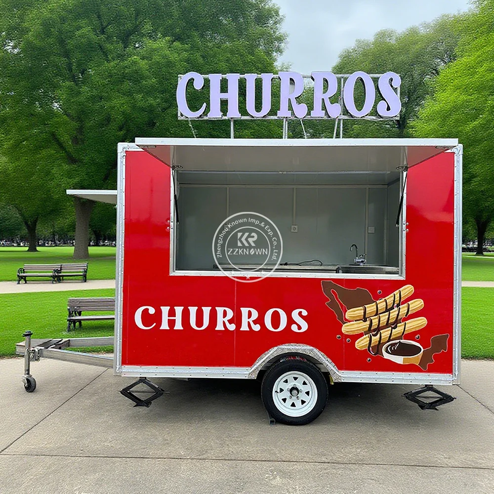 

Mobile Kitchen Street Fast Food Trailer Concession Coffee Pizza BBQ Cart Catering Truck Mobile Food Truck Fully Equipped