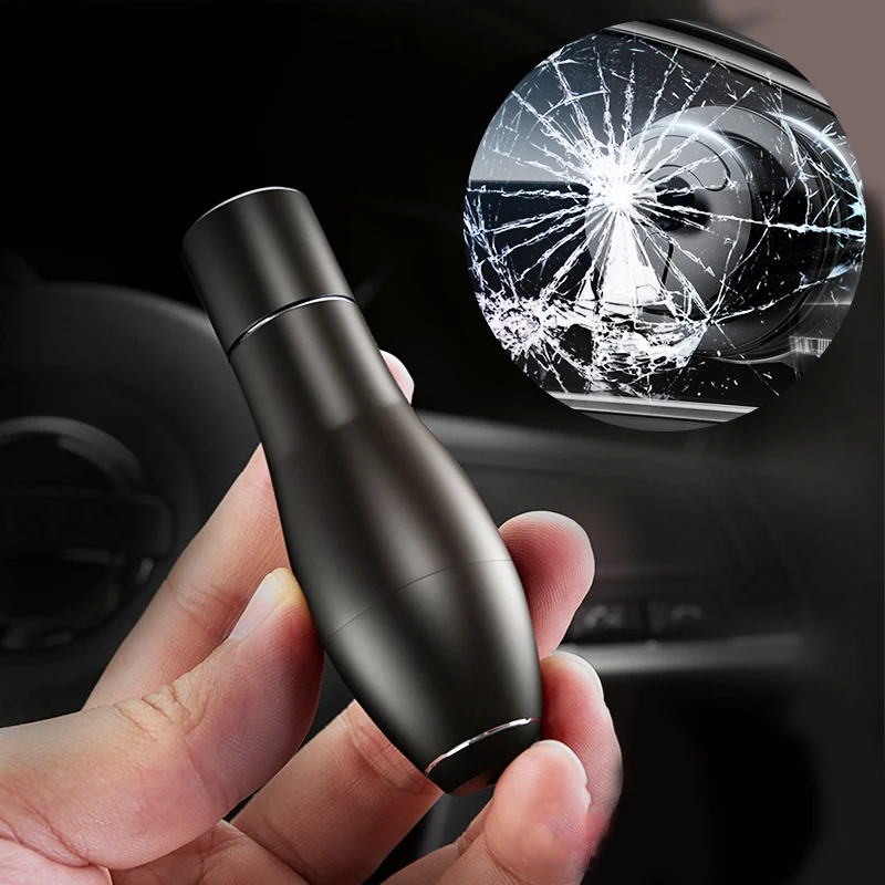 Portable Car Emergency Escape Tool Safety Hammer Window Glass Breaker Life-saving Hammer Built-in Seat Belt Escape Cutting Knife