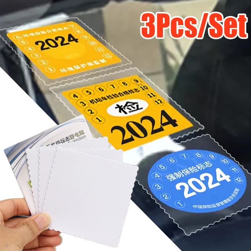 

Electrostatic Static Paste Stickers for Car Windshield Annual Inspection Label Traceless