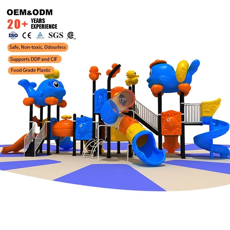 Colorful Steel HDPE Slides Customizable Commercial & Residential Outdoor Trampolines For Big Children's Playground Parks