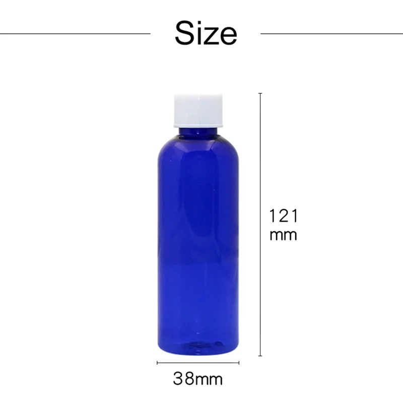 100ml Empty Plastic Travel Bottle 100g Face Toners Water Shampoo Lotion Refillable Cosmetic Container Blue Brown White