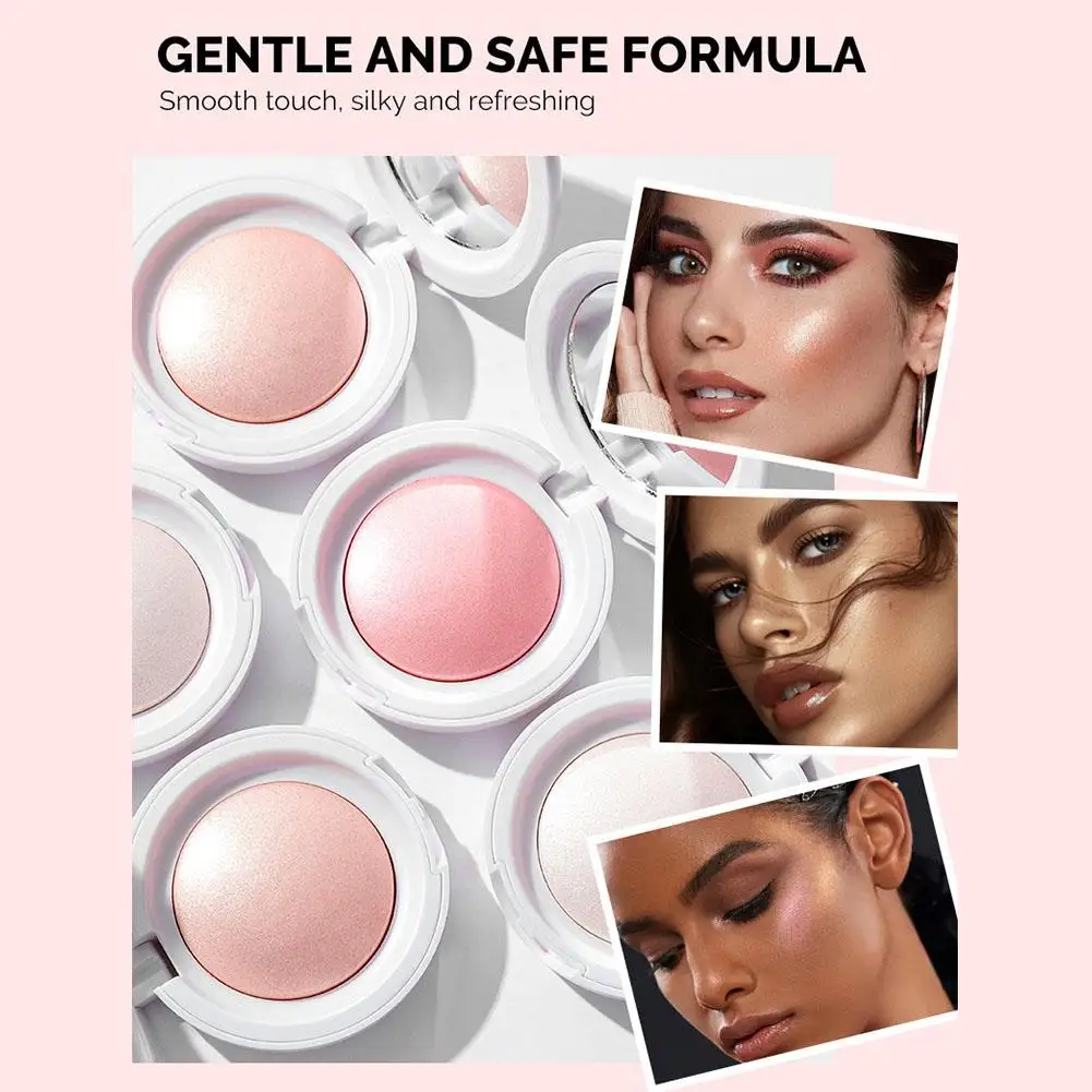 Zijdezacht Hoogglans Waterlicht Effen Kleine Gloeilamp Glitter Make-up Cosmetica Glad Hoogtepunt Poeder Contouren Gezicht N1P4