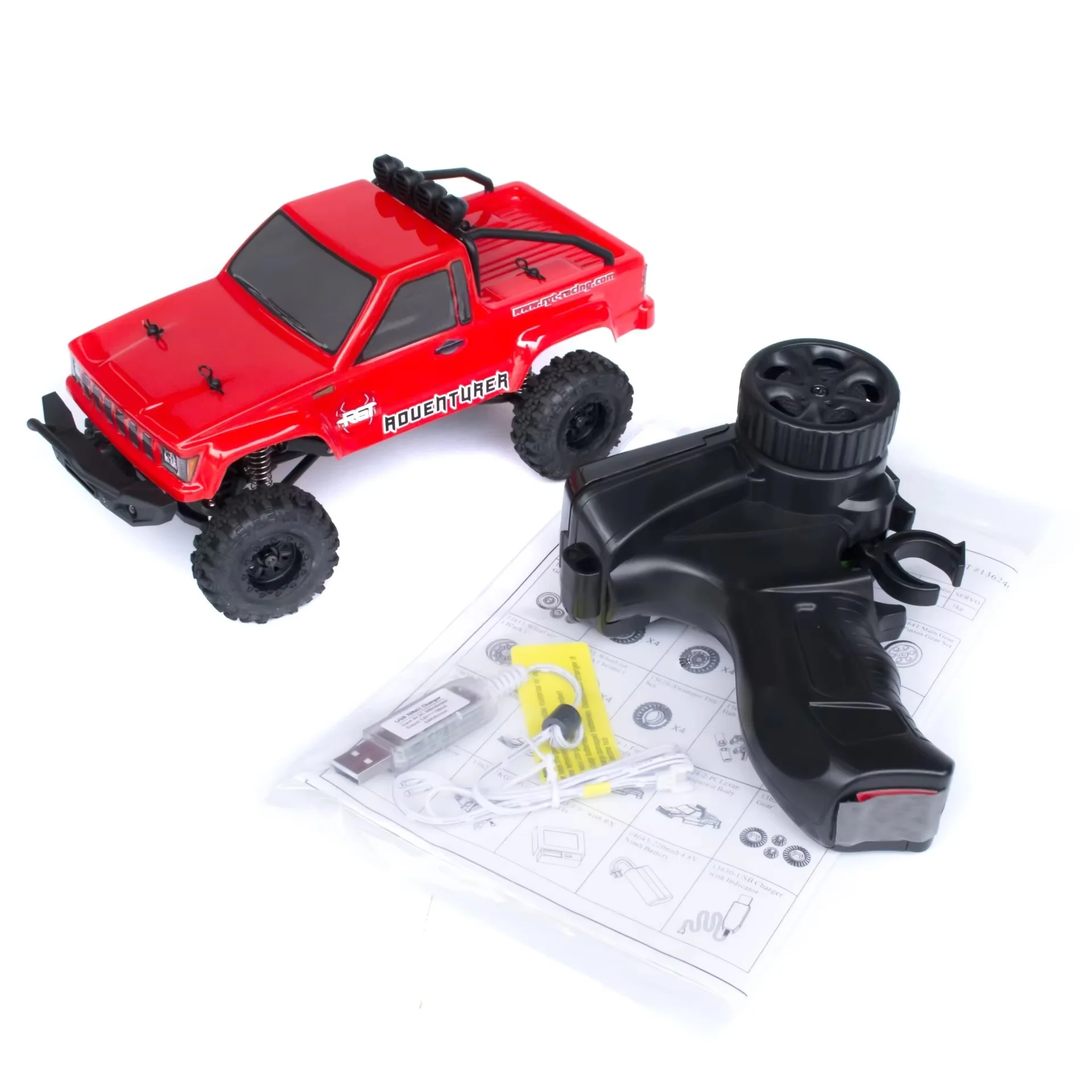 Vehículo todoterreno Rgt con Control remoto, Mini coche de escalada eléctrico de simulación, modelo de juguete interactivo divertido para niños, regalo, 1/24