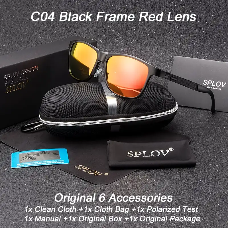 SPLOV Prescription Sunglasses Men's Professional Customized Polarized Lenses Frameless Design Myopia Glasses Driving Glasses