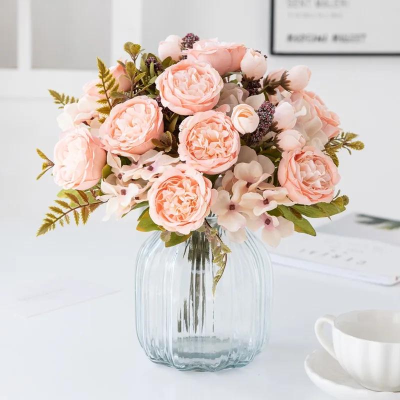 6 Stück Künstliche Blumen für Festivals, Hochzeiten, Kränze, Gartenbögen, Kunstpflanzen, Blumensträuße, Vasen, Raumdekoration, Seiden-DIY-Geschenke – Detail 6