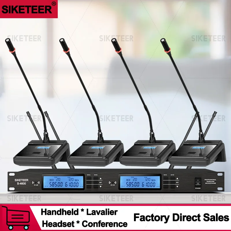 

Профессиональная UHF беспроводная микрофонная система, конденсаторный микрофон для конференций, подходящий для речи, конференций, микрофона