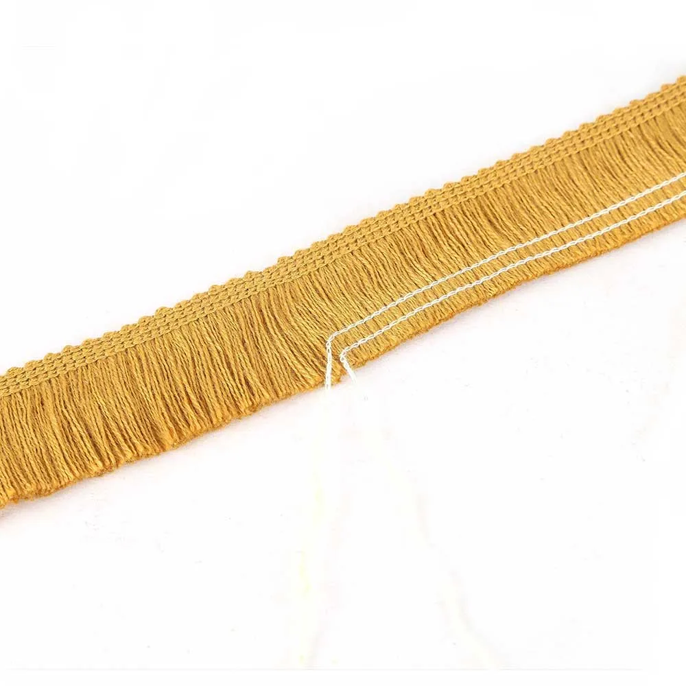 6m/Bag 2.6cm Width Cotton Thread With Lace For Clothing Accessories Tassel Fringe Trim Brush Fringe  Sofa Pillow Curtain Decor