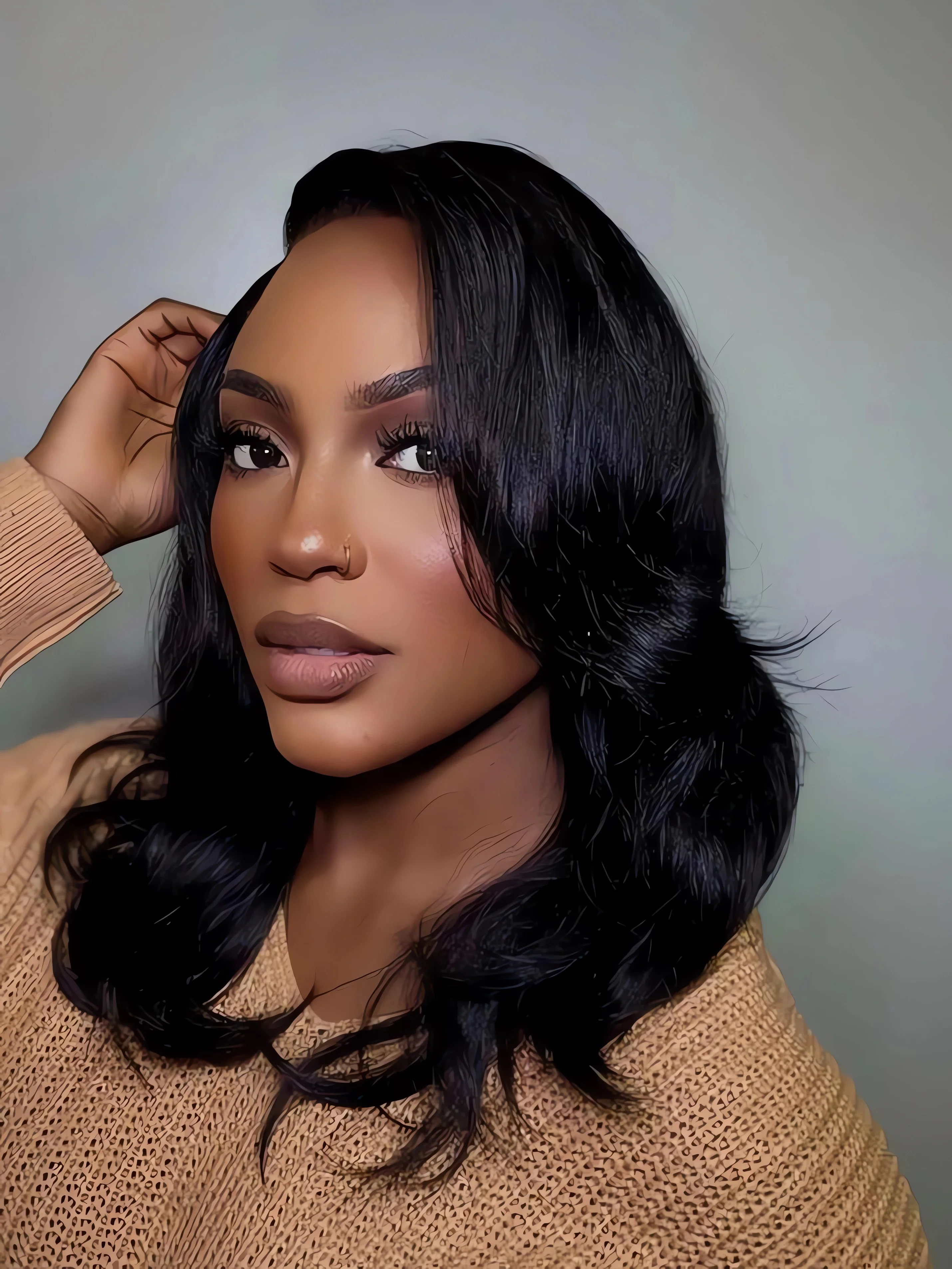 Wig Bob Pendek Body Wave 13x4 13x6 dengan Lace Frontal, Wig Lace Closure 5x5, Density 200%, Rambut Remy Brasil Pre Plucked untuk Wanita