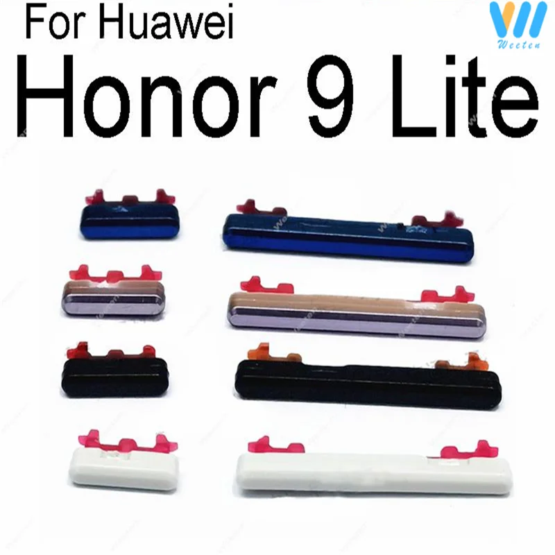 Botones de encendido y apagado de volumen para Huawei Honor 9, 9Lite, 9X, 9i, 9N, Botón lateral, piezas de repuesto