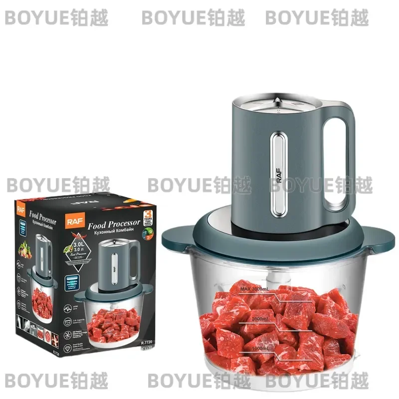 5L Automatic Dough Mixer Meat Grinder Vegetable Mincer Household Large Capacity Kneading Machine European Standard Kitchen