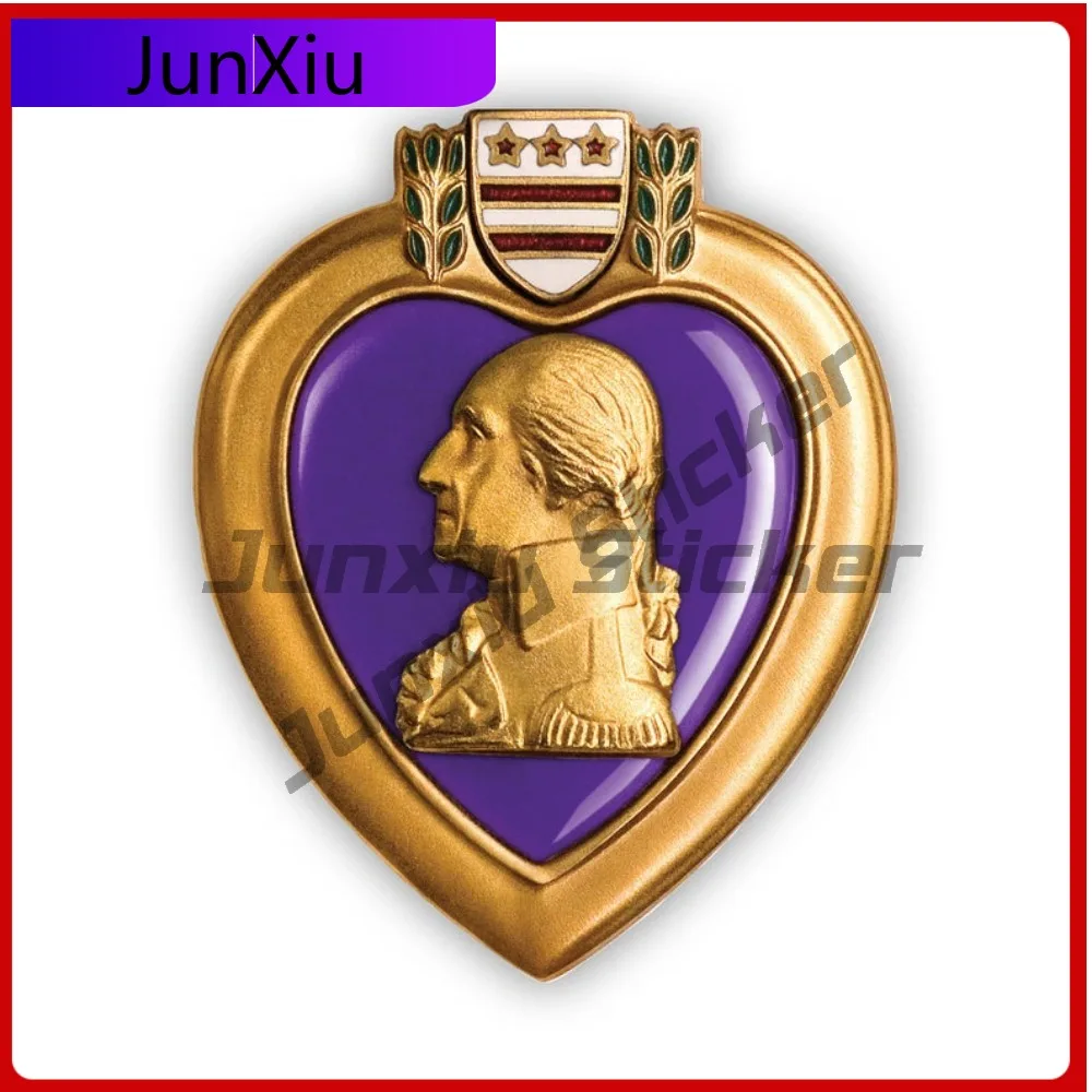 

Потрясающая наклейка с фиолетовым сердцем, УФ-защита, военная тематика, декоративная наклейка с изображением раненых и погибших военнослужащих США, всепогодная.