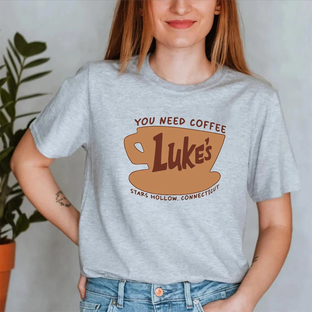 

Stars Hollow Connecticut T-shirt Lukes Coffee Shirt Retro Luke's Diner Shirts Tv Show Shirt Unisex Short Sleeves Tops Fans Gift
