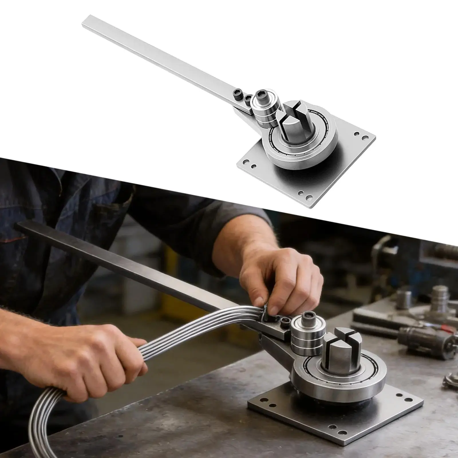 

Flat Bar Bender Manual DIY Metalworking Multiple Metal Processing Copper Aluminum Hand Bender DIY Steel Bar Bending Machine