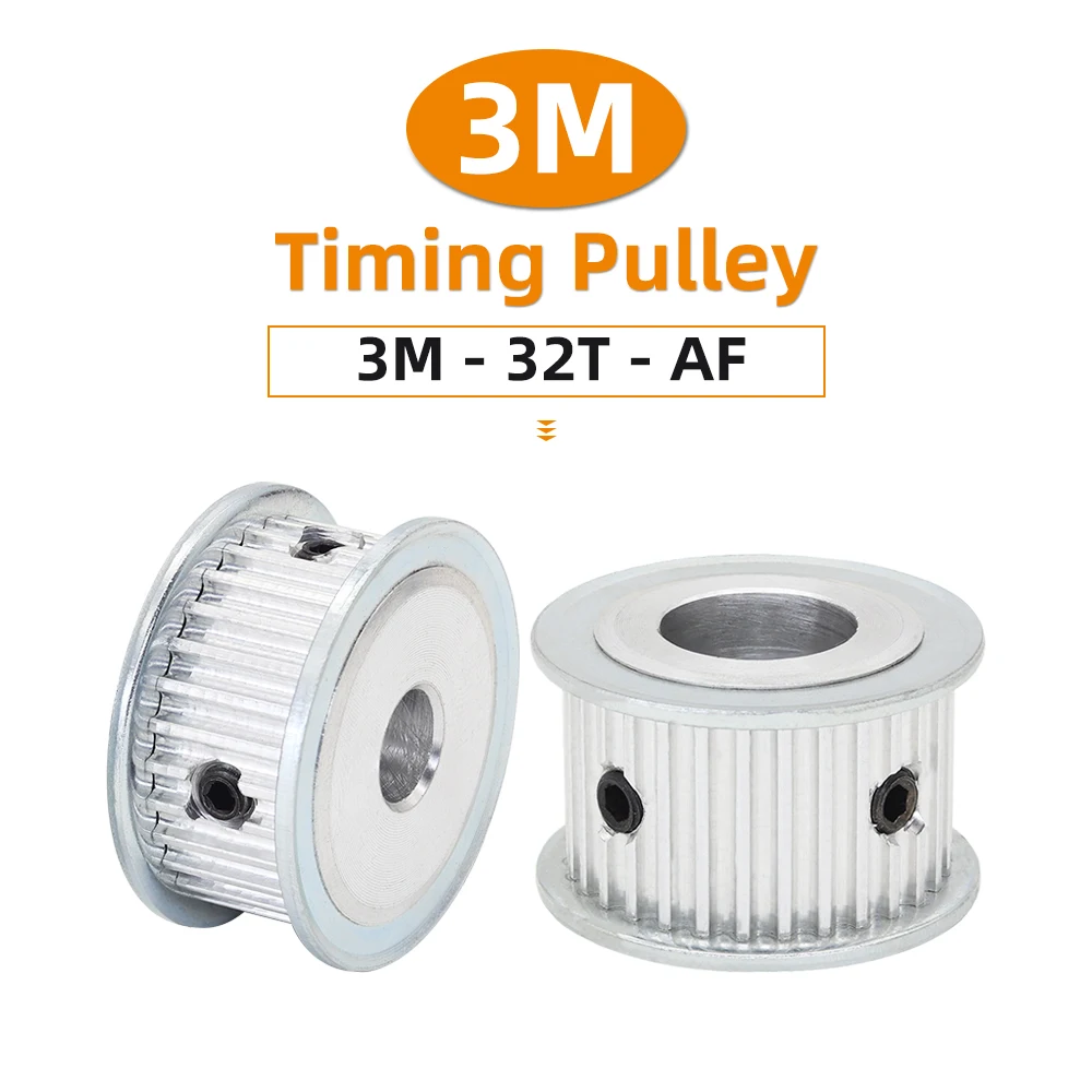 32Teeth Timing Pulley 3M 32T Circle-arc Teeth Pitch 3 mm Alloy Pulley Bore 5/6/6.35/8/10/12 mm Timing Belt Width 6/10/15/20 mm