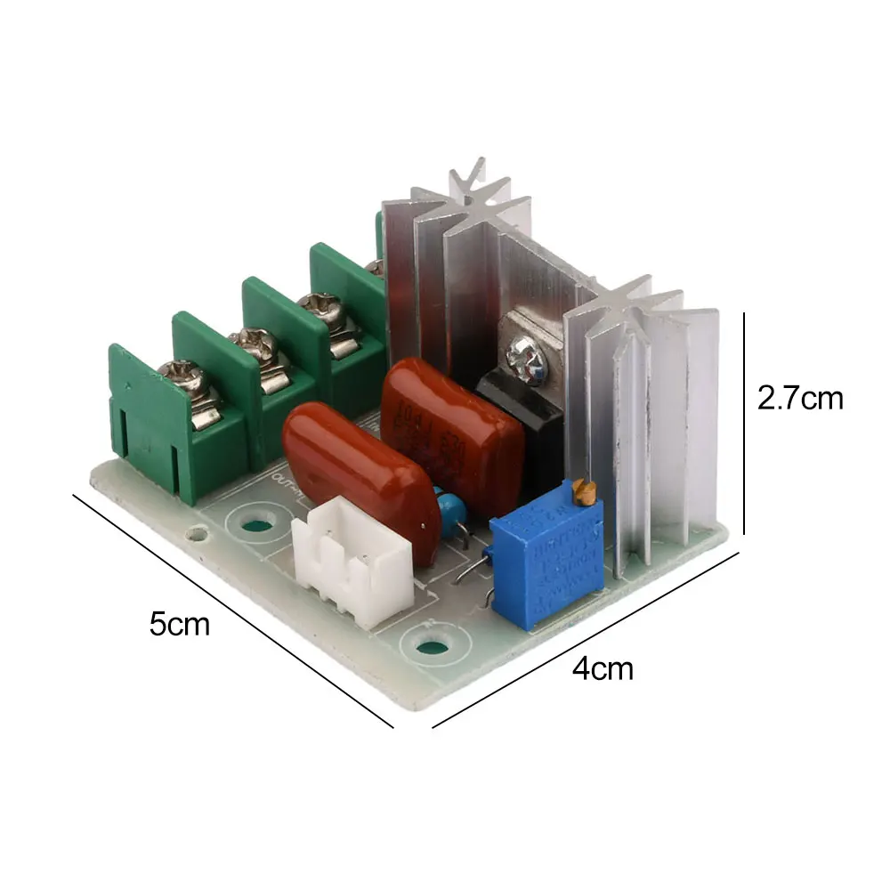 AC50-220V 2000W SCR Electric Voltage Regulator Module Voltage Transformer Switch Temperature/Motor Speed Controller Light Dimmer