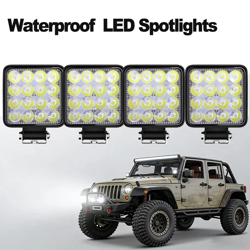 

12V 24V LED Work Light Off-Road Driving Fog Lamp 4x4 Offroad Accessories For Truck Car SUV 4WD Boat ATV Barra LED Lights
