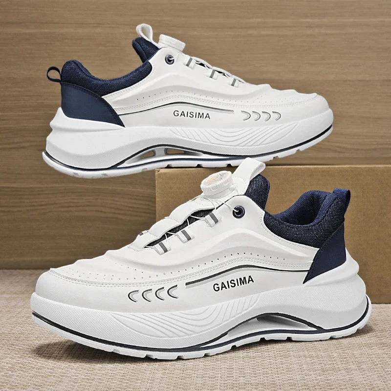 

Мужские кроссовки с вращающейся пряжкой. Удобная нескользящая прочная обувь на шнуровке для мужчин. Легкие удобные туфли на плоской подошве для активного отдыха.