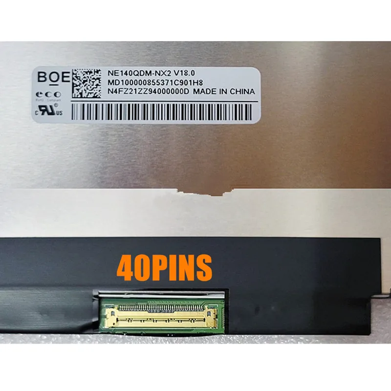 Imagem -04 - Matriz de Laptop com Tela Led Ips Lcd 14.0in 2.5k 120hz Edp 40 Pinos Ne140qdm-nx1 Ne140qdm-nx2 V18.0 Ne140qdm-nx1 V18.0 para Asus