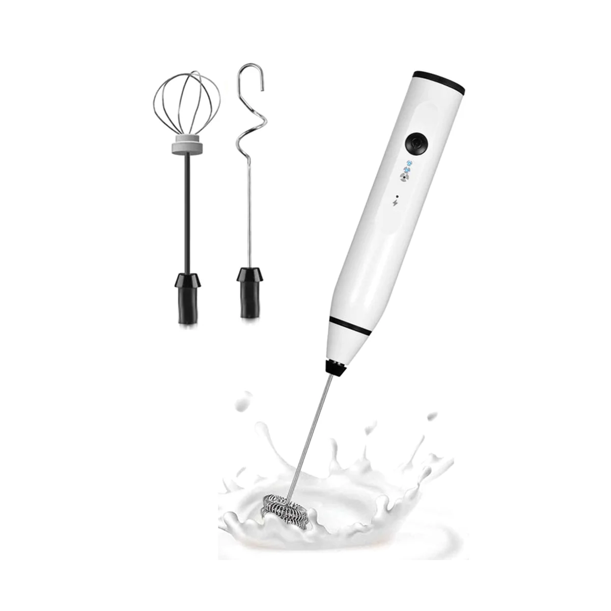 

Mini Electric Handheld Electric Blender with USB Electrical Maker Whisk Mixer for Cappuccino,A