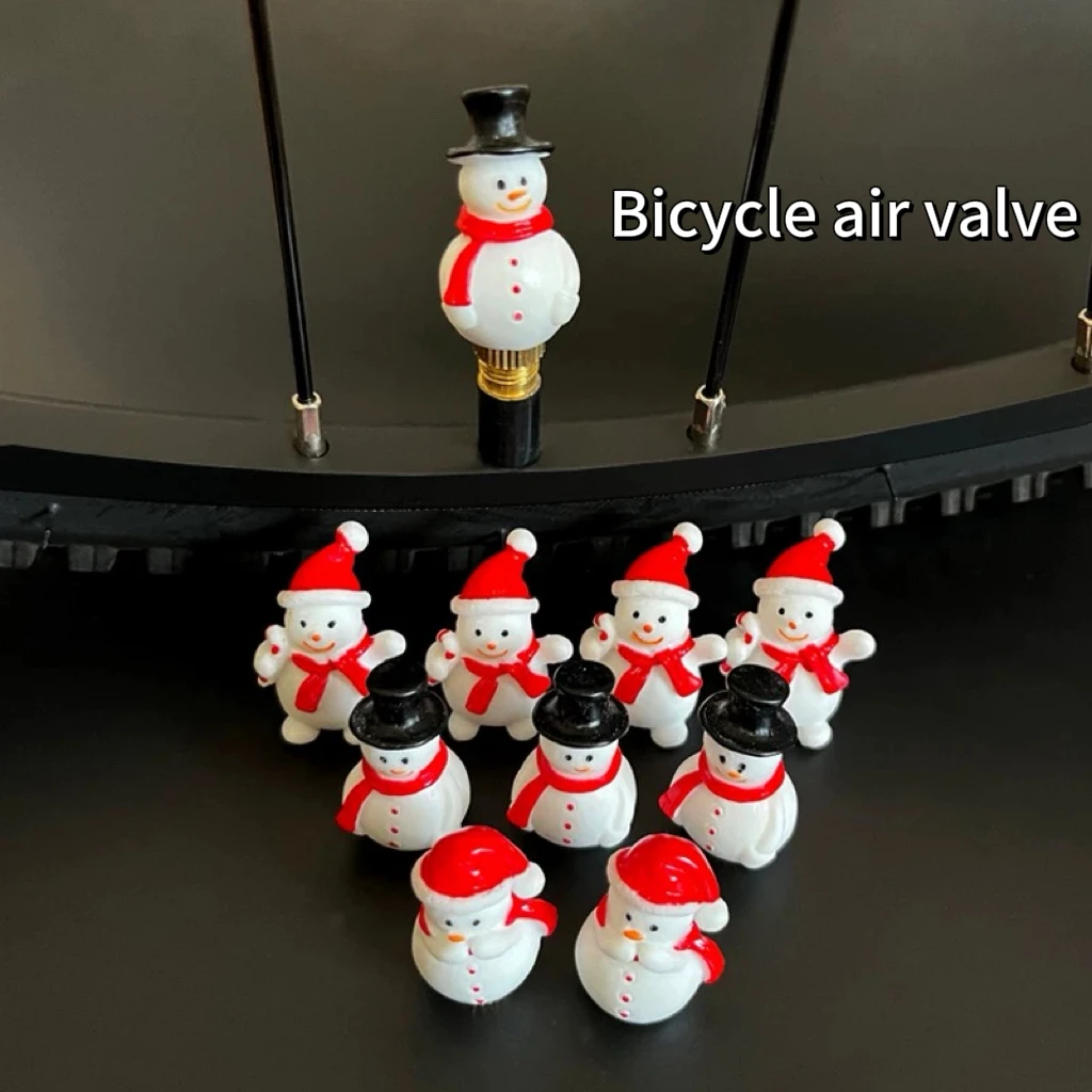 Bicycle Air Nozzle Cap Snowman MTB Road Bike Beauty Mouth Mouth Universal Valve Core Cap Cute Valve Dust Cap Bicycle Accessories