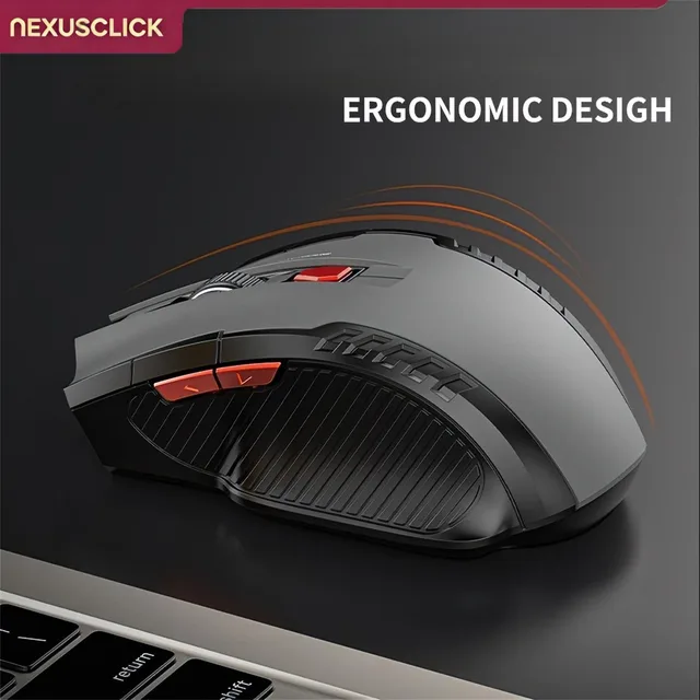 NEXUSCLICK Wireless Silent Mouse – 1600 DPI, 6 Buttons, Rechargeable, USB Receiver – view 5