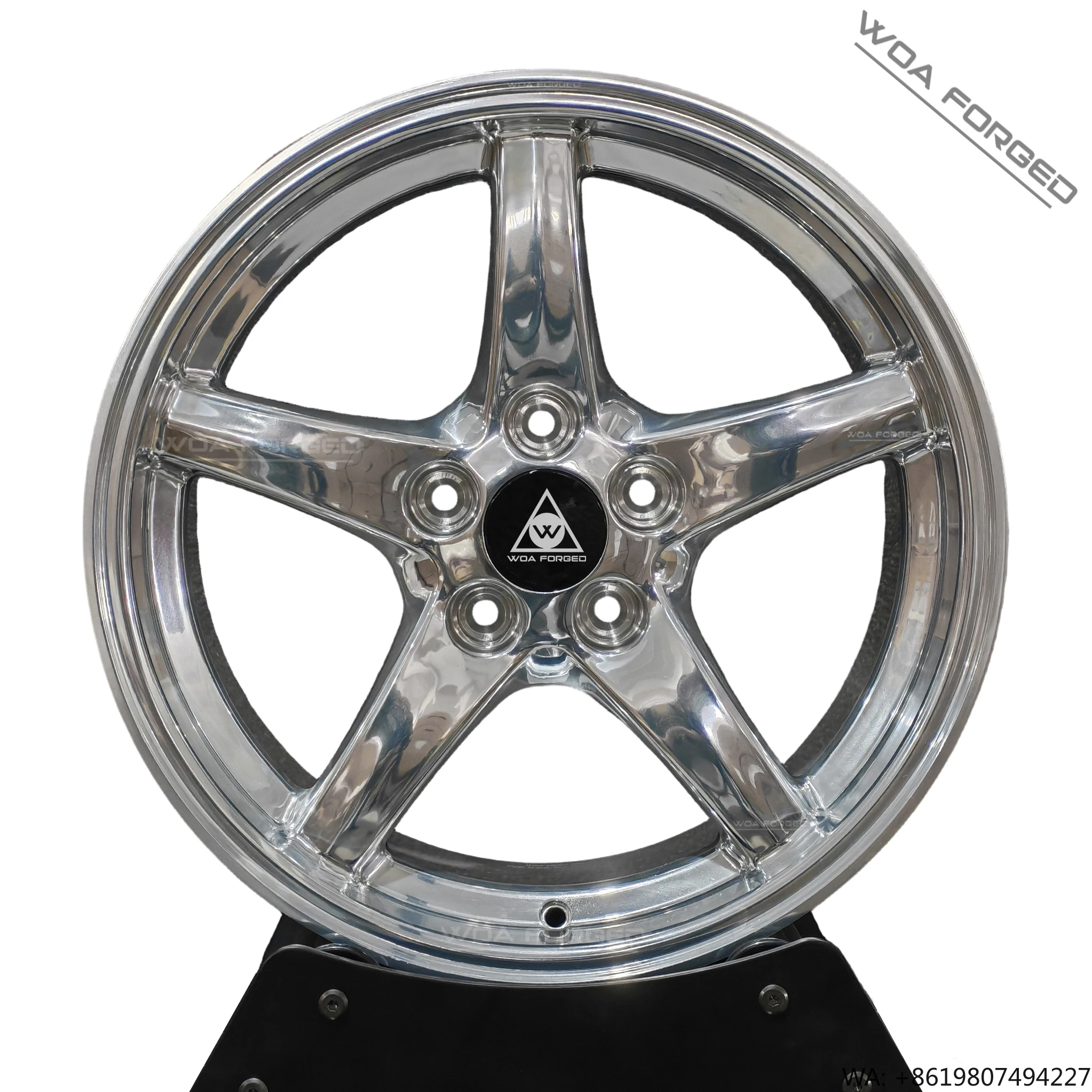 

New Style 5-Spoke Deep Dish Chrome Face Forged Alloy Wheels 1-Piece Polished Lip for Dodge Challenger