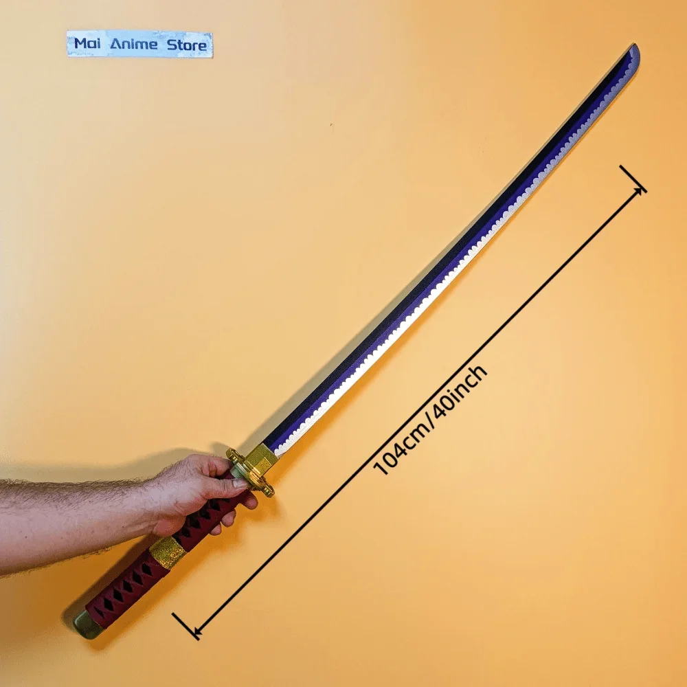 40 pollici Roronoa Zoro Katana Reale Completo Katana Giapponese Anime Cosplay Prop Originale Samurai Sabre Spada di Legno Ninja Coltello Giocattolo Regalo