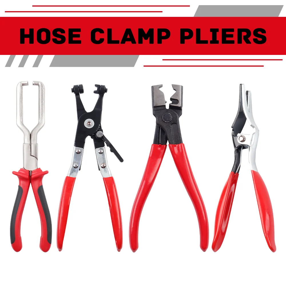

4PCS Tube Bundle Hoop Hose Clamp Pliers, Automobile Oil Pipe Separation Pliers, Water Pipe Clamp Pliers, Automobile Repair Tools