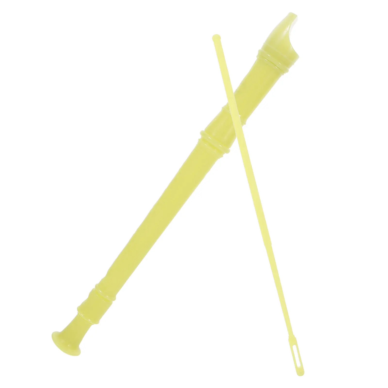 

8 Hole Soprano Recorder Yellow for Adults Music Classes School Band Classical Performance Musical Instrument Cleaning Rod