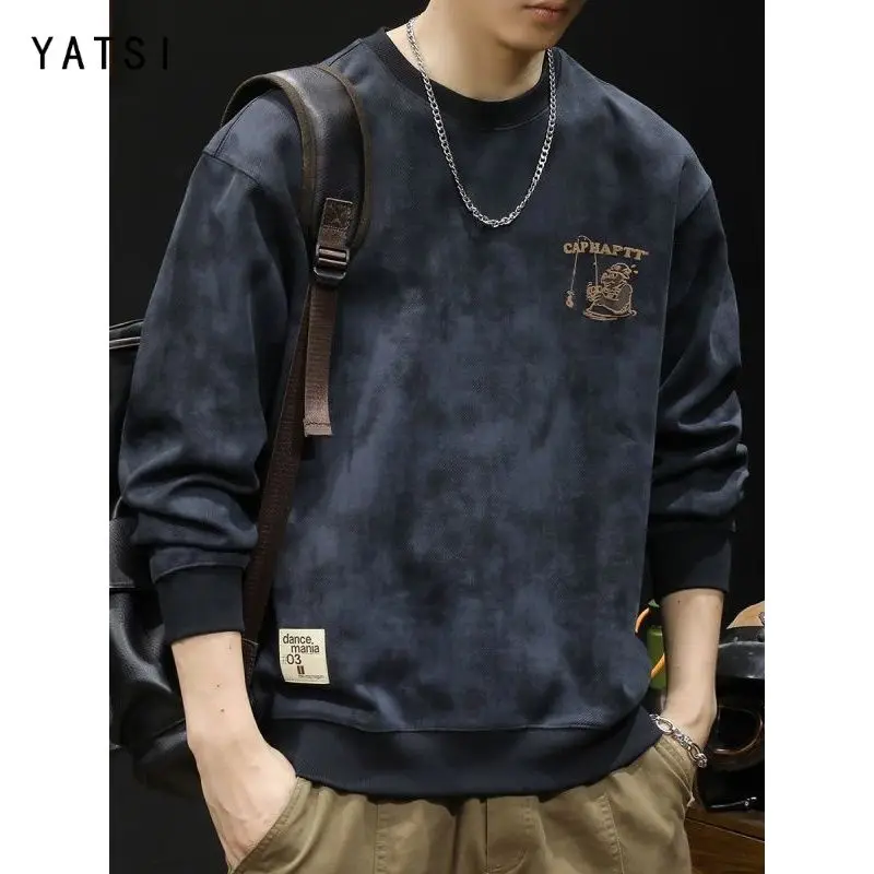 Trendy Brand Versatile Hoodie Men's Round Neck Men's Clothing New Men's Long Sleeved Men's Clothing